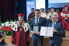 Od lewej: Prof. P. Koszelnik, mgr. inż. M. Kopala, prof. M. Grzegorzewski.